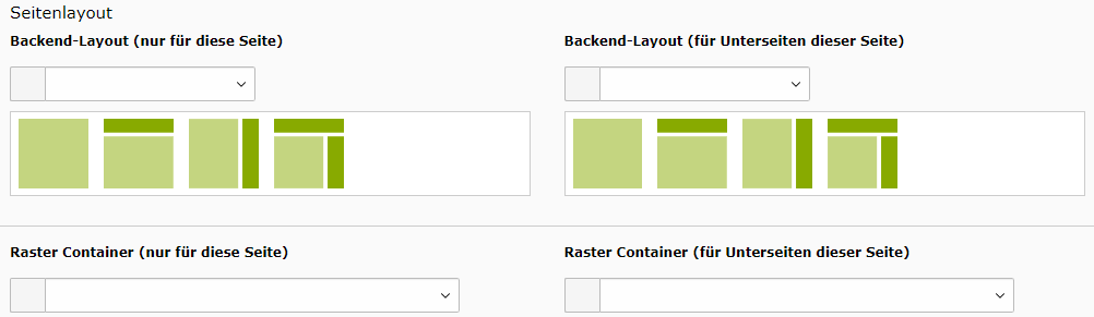 TYPO3 Seitenlayout